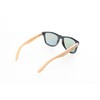 banblue Bamboo Sunglasses (Black, Blue Mirrored)
