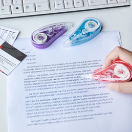 STATIONERY ISLAND Correction Tape 24Pcs, Total 120m Correction Tape Mouse, White Out Correction Tape Roller 5mm for School and Office Supplies