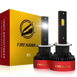Firehawk H1 Bulbs 70000LM Pure White 6000K Plug & Play IP68 Waterproof Fog Light, Pack of 2