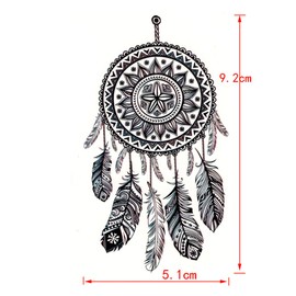 EROSPA® Temporary Tattoo Sheet / Sticker - Dream Catcher Feather - Waterproof