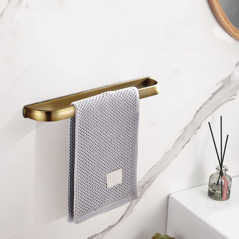 Leyden Brass Towel Bar,Antique Towel Rack Holder Bath 11.81 Inch