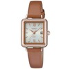 Casio SHS-D400CGL-7AJF Solar Women's Watch, Scene Watch, Brown, brown leather,
