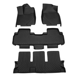 Cartist Floor Mats Fit for Toyota Highlander 7 Seats 2014-2019, 3 Row Full Set, All Weather Floor Mat Heavy Duty Carpet Protection