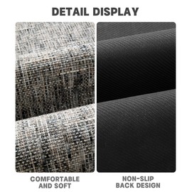 YIHOUSE Bathroom Rugs Sets 5 Pieces, Ultra Thin Non Slip Washable Bath Mat Sets, Absorbent Quick Dry Bath Mats for Bathroom Floor, Grey