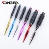 New Electroplated Mini Round Brush for Volumizing Bangs - Salon & Home Use Silver + 13 4ea