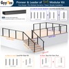 Gyykzz 36" Black Cable Railing Post, Fixed Top Level Drilled