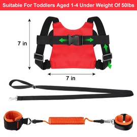 Accmor Toddler Leash Harness, Child Harness Baby Leash + Anti-Lost Wrist Link, Cute Kids Harness with Walking Assistant Strap Belt Tether for 1-5 Years Boys and Girls to Zoo or Mall