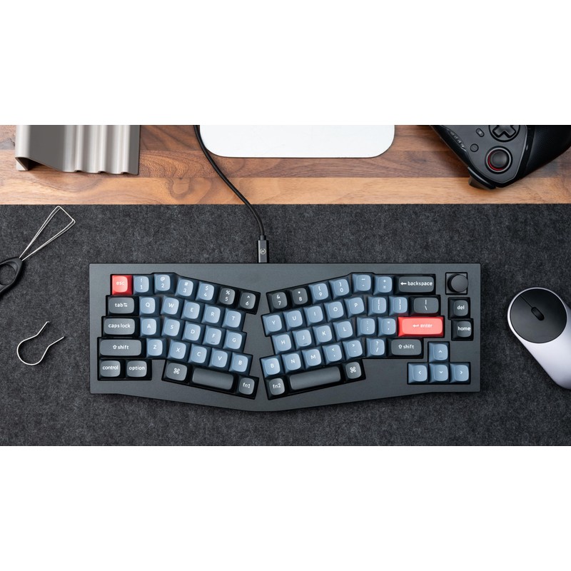 Keychron Q8 Wired Custom Mechanical Keyboard Knob Version, 65% Alice