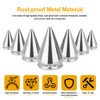 XAVSWRDE Pack of 100 Decorative Rivets Punk Rivets Silver Metal