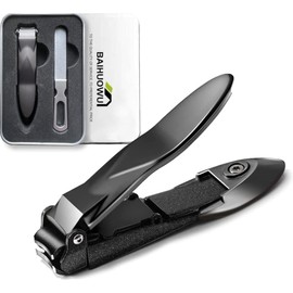  Nail Clippers Set, Easy to Cut with Power, No Splash, Storage Case, Unisex, Stylish for Both Hands and Feet with Nail File Included, Sharp, Gift (Gray)
