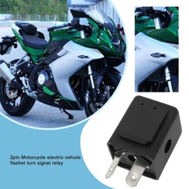 EMSea 2Pcs 12V Flasher Relay 2 Pin Motorcycle Flasher Relay Led Indicator Relay Audible Beeping Turn Signal Relay for Motorcycle, 0.1-150W Load Capacity