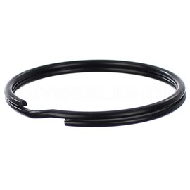 CleverDelights 2" Key Rings - Dark Black Color - 10 Pack - Large Split Key Rings - 2 Inch