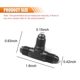 UHANBUT 4AN Male Flare Tee Fitting Adapter, Aluminum Fuel Line Fittings, Quick Connect T Block Union Fuel Hose Fitting Adapter (4AN)