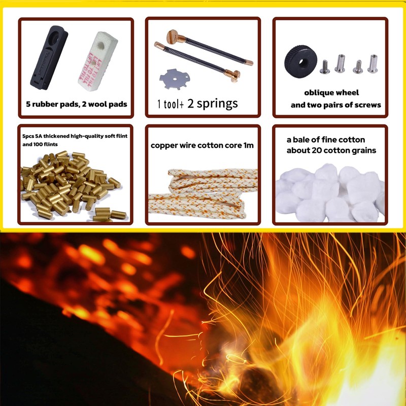 linpel Universal Gasoline Lighter Repair Kit for Fluid and Butane