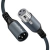 Twozoh Professional XLR Cable 0.3 m, Braided Balanced 3-Pin XLR