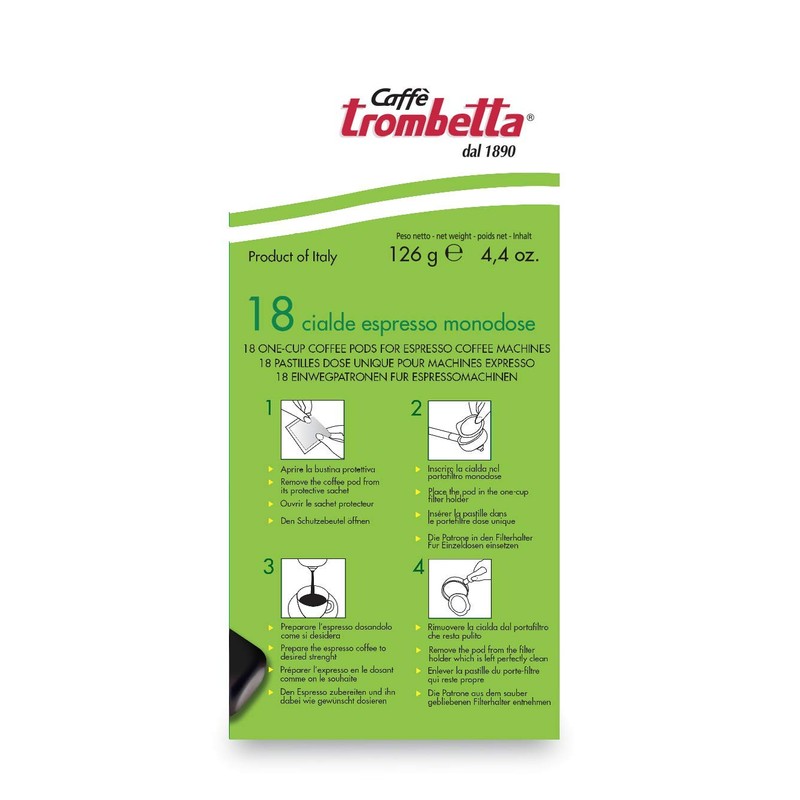Caffè Trombetta ESE Coffee Pods, Italy Coffee, Rich Aroma and