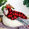 JVVGPET Dog Christmas Pajamas for Small Dogs, Antlers Hooded Dog