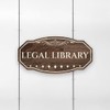 Victorian Plus Legal Library Wall or Door Sign - Leather