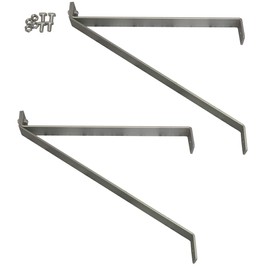 Pair of Aluminium Greenhouse Shelving Brackets (27cm)
