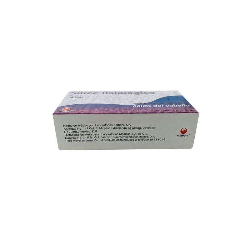 médicor | Tabletas de Sílice Fisiológico | 100 Unidades |