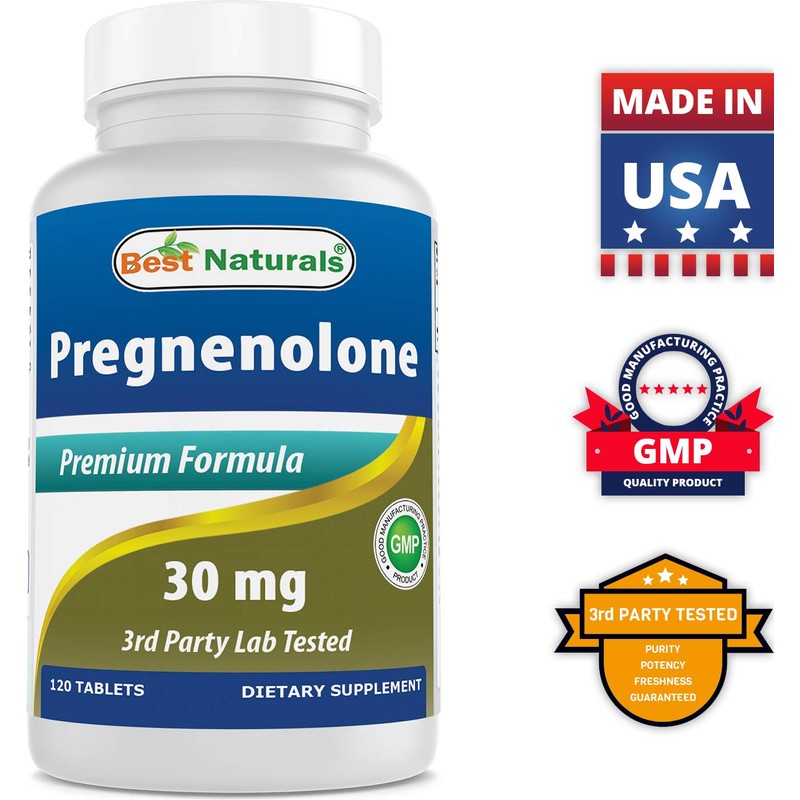 Best Naturals Pregnenolone 30 mg 120 Tablets (120 Count (Pack