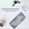 Wireless Keyboard and Mouse Combo 2.4G and Bluetooth Quiet Round