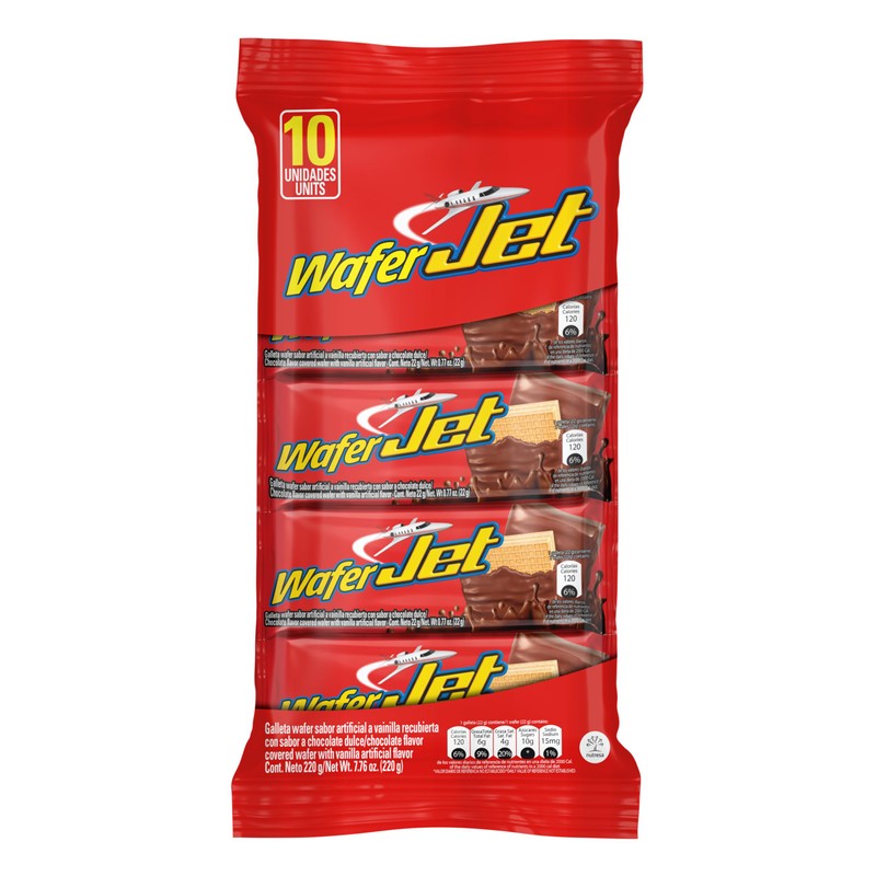 Jet Chocolate Covered Vanilla Wafer, 10 Units, 7.7 oz