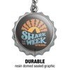 GRAPHICS & MORE Shark Week Lino Sunset Keychain Chrome Plated
