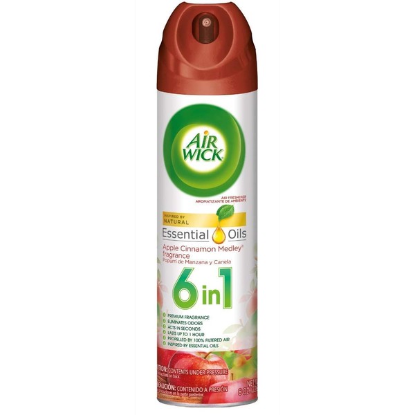 Air Wick Aerosol Spray Air Freshener, Apple Cinnamon Medley, 8 Ounce