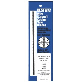 Freestyle Coping Saw Blades with 360° Tooth - Cuts in All Directions - 6 inches Long - Made in The USA (.050")