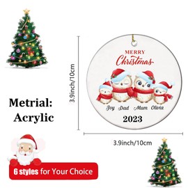 LYPER 2023 Annual Event Christmas Ornament Acrylic Presents, Funny Christmas Tree Hanging Ornament A Year to Remember Gift 2023 Souvenirs Decorations Family Xmas Decorations