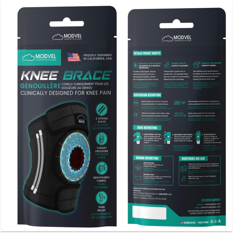 MODVEL Knee Brace for Women & Men with Side Stabilizer