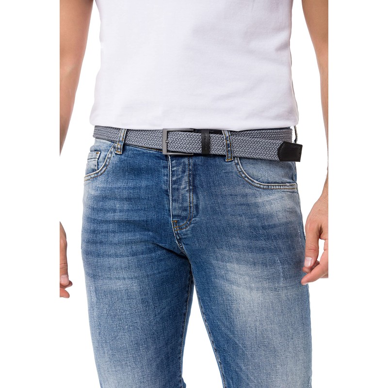 Redbridge Braided Belt Elastic Flexible Adjustable Unisex Stretch Belt, gray