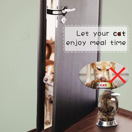 Elilier Cat Door Latch Holder,【8 Adjustable Sizes】 Stronger Flex Cat Door Stopper, Keep Door Open 1.5" to 8", Let's Cats in and Keeps Dogs Out of Litter & Food, No Tool Required & No Wall Damage
