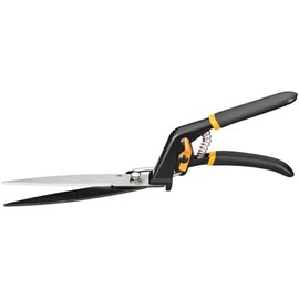 Fiskars Solid Grass Shears GS21, Soft-Touch Handle, Length 31cm, Steel Blade/Plastic Handle, Black/Orange, 1026826