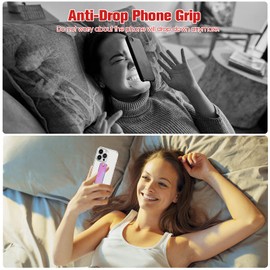 Cobee Phone Loop Finger Holders, 5 Pcs Phone Strap Grip Holder Telescopic Cell Phone Stands Universal Silicone Colorful Phone Grip Stand Compatible with Most Smartphones, Tablets(Color Painting)