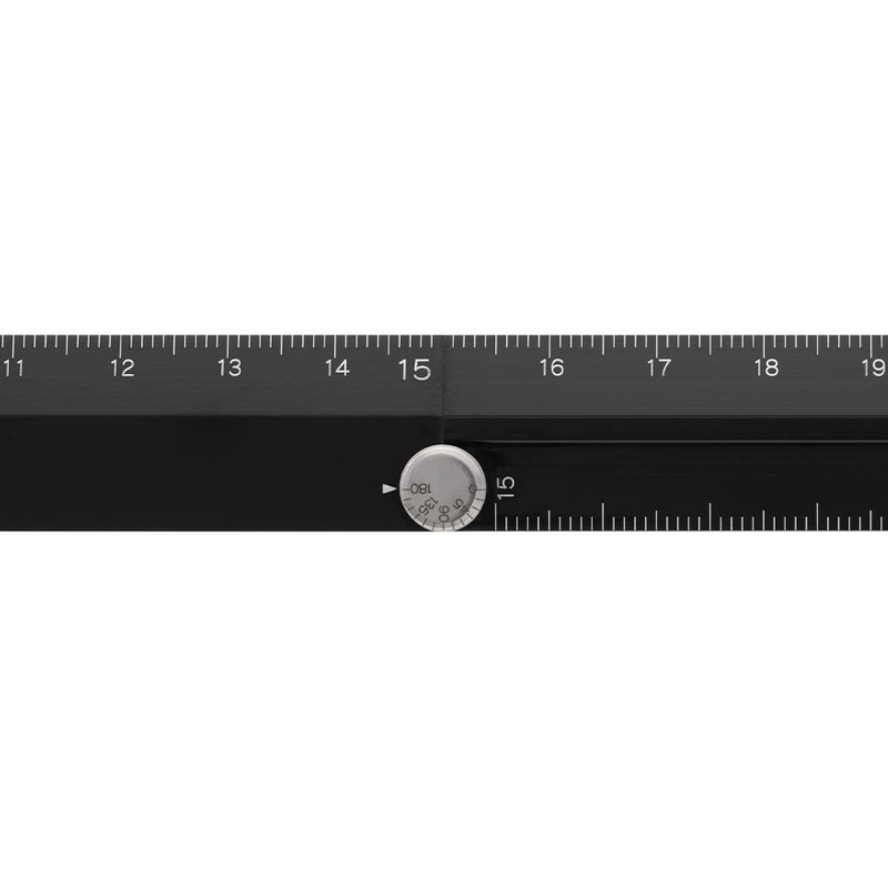 Midori 42286006 Aluminum Multi Ruler, 11.8 inches (30 cm), Black