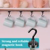 MIN CI 18pcs Black Strong Magnetic Hooks, 20mm Strong Magnets