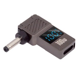 cablecc USB-C Type-C Smart LED Display Input to 100 W Uscita DC 4 x 1.3 mm Jack Alimentazione 20 V 5 A PD Carica 65 W Adattatore per Laptop