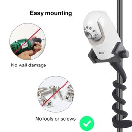 Baby Monitor Mount Camera Shelf Compatible with Infant Optics DXR 8 and Most Other Baby Monitors,Attaches to Crib Cot Shelves or Furniture,Universal Baby Camera Holder,（Black）