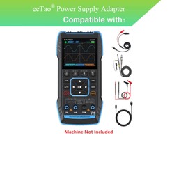 eeTao 5V USBC AC/DC Adapter Compatible with FNIRSI 2C23T,2C23T Plus Handheld Digital Oscilloscope Multimeter 3000mAh Battery DC5V 1A 5VDC 1000mA 5.0V 1.0V Power Supply Cord Charger