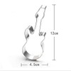 wotoy 4.7-inch Guitar Bistuit Cookie Cutter - Stainless Steel
