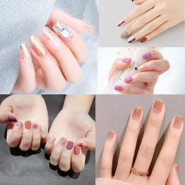 RICISUNG Nail Tips Clear Nail Supplies 10 Sizes 500pcs Natural Color Short Drip Nail Practice Nail Decoration DIY Oval Nail Art Perfect for Nails