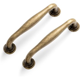 Pack of 6 Cabinet Handles Vintage Antique 96 mm Drawer Handles Vintage Zinc Alloy Handles for Kitchen Cabinets Furniture Handles Kitchen Handles Furniture Kitchen Cabinet