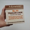 Master Lock Trailer Lock No 33 For 1-7/8" Couplers Acme,