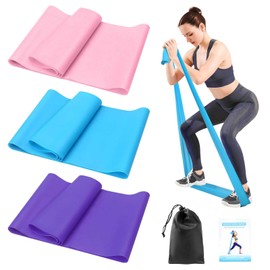 Resistance Bands, Exercise Bands for Physical Therapy, Elastic Bands for Home Exercise, Resistance Bands for Exercise Therapy, Stretch, Recovery, Pilates, Rehab, Strength Training and Yoga Starter Set