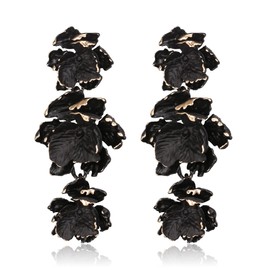 EVER FAITH Flower Statement Earrings, Vintage Boho Enamel Flower Drop Dangle Earrings for Summer Beach Holiday, Enamel