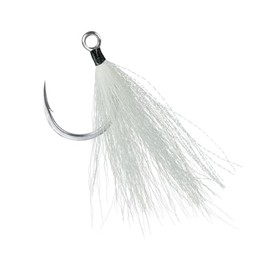 BKK LONEDIABLO White BUCKTAIL Single Lure Hook | 7/0 | 2-Pack | 5X | Saltwater Ultra-Antirust Coating | Hand Ground Point | Popping Trolling Stickbaits