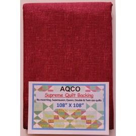Supreme Quilt Backing, King, Seamless, from AQCO, Blender Garnet Red, 108"x108"