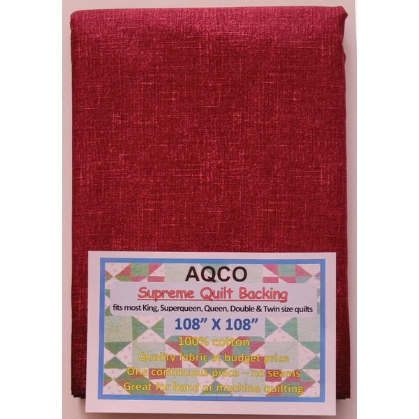 Supreme Quilt Backing, King, Seamless, from AQCO, Blender Garnet Red,